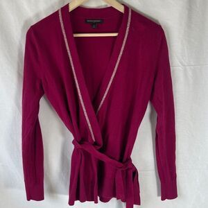 Banana‎ Republic Factory Maroon Wrap Sweater Sz XS